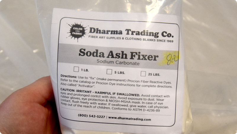 Make a soda ash bath